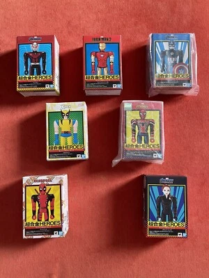 Juego de 7 estatuillas diecast Bandai Marvel Heroes Ironman Spiderman Foto 1 de 2