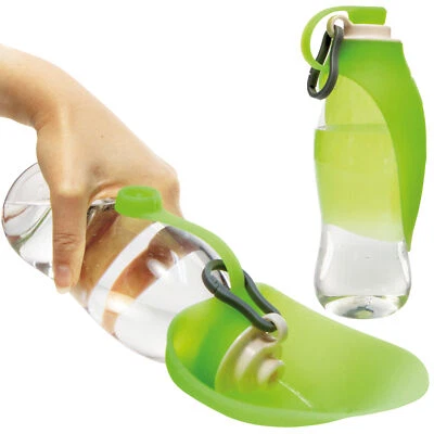 Hunde Trinkflasche mit Silikon Trinkblatt Trinkschale aus Silikon 0,6 L   - Bild 1 von 4