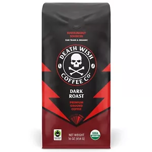Organic and Fair Trade Dark Roast Ground Coffee, 16 oz - Picture 1 of 9