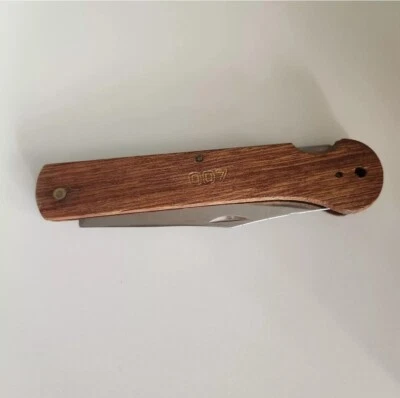 Cuchillo de hoja de bloqueo plegable 007 de colección cuchillo de 10" mango de madera Foto 1 de 4