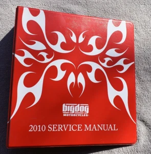 Big Dog Motorcycles 2010 OEM Factory Repair Service Manual (BINDER ONLY) NOS - Picture 1 of 7