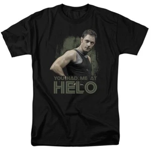 Trevco Had Me at Helo Adult Regular Fit Cotton Short Sleeve T-Shirt Black - 5X - Picture 1 of 1