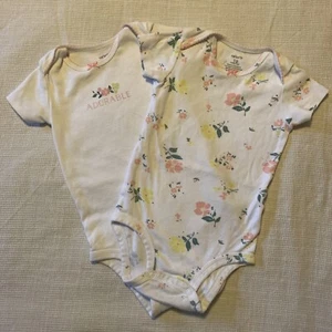 Carter's Bebé Niña Body Conjunto de 2 Talla 18 Meses Mangas Cortas Floral - Imagen 1 de 4