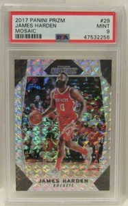 James Harden 2017 Panini Prizm Mosaic Refractor PSA 9 Houston Rockets Pop 1 - Picture 1 of 2