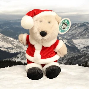 Starbucks 2000 Bearista Santa Teddy Bear Plush 12th Edition 10” Velvet Suit - Picture 1 of 5