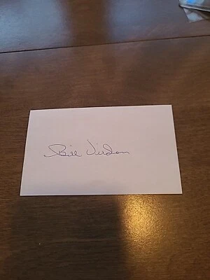 Nice Bill Virdon Pittsburgh Pirates Signed 3x5" Index Card - Image 1 of 2