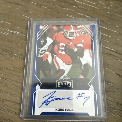 Kobe Pace 2022 Leaf Pro Set Draft Blue Parallel Auto Card Clemson Tigers - Image 1 of 2