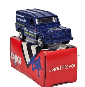 CORGI JUNIORS LAND ROVER Race Support Vehicle 1:64 Scale Excellent 1985 With Box - Picture 1 of 8