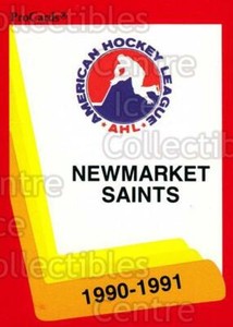 1990-91 ProCards AHL IHL #170 Newmarket Saints, Checklist