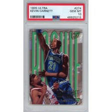 Graded 1995-96 Fleer Ultra KEVIN GARNETT #274 Rookie RC Basketball Card PSA 10