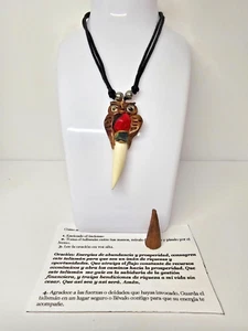 TALISMAN COLMILLO BUHO ORIGINAL DINERO SUERTE PROTECCION ORACION INCIENSO 1PC - Picture 1 of 2