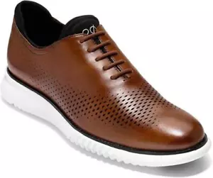 Cole Haan Men's 2.Zerogrand Laser Wing Oxford, Sophisticated, Leather Tan/Ivory, - Picture 1 of 15