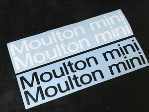 2 MOULTON MINI DOWNTUBE DECALS Sticker Cycling Bike Frame Forks - Picture 1 of 1