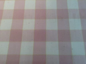 Yachting Check Pink Cotton Fabric Curtain Roman Blind Upholstery - Picture 1 of 4