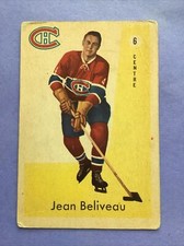1959-60 Parkhurst #6 Jean Beliveau VG (crease)