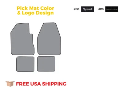 FITS 1966-1970 Plymouth Satellite 4spd Floor Mat 4pc Loop Foto 1 de 4