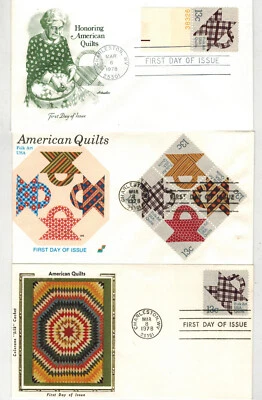 1978 AMERICAN QUILTS QUILTING STAMPS SET OF 10 DIFFERENT WEST VIRGINIA - Image 1 of 3