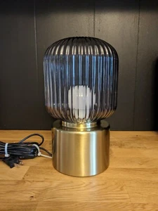 IKEA Solklint Table Lamp Brass/Gray Clear Glass, 11" - Picture 1 of 5