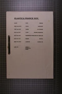 Elastica Itinerary Original Vintage France Tour November 1994 - Picture 1 of 12