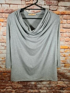 BNWT Womens Sz 1XL Noni B Jenny Top With Lurex Trim Silver Top RRP $79.99 - Picture 1 of 3