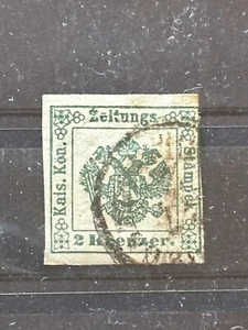 Österreich 1853 Zeitungsstempelmarke Mi 1 IIc Gestempelt wie auf Bild - Bild 1 von 1