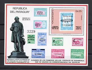 Paraguay Block 350 MNH Zeppelin/Aviation Theme - b11300 - Picture 1 of 1