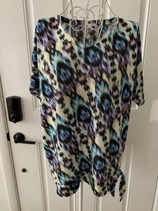 Chico's Kurzarm-Top mit buntem Print Gr. 3 Damen - Bild 1 von 19