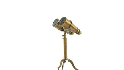 Antique Marine Brass Nautical Binocular With Tripod style Table Standing Gift - Image 1 of 3