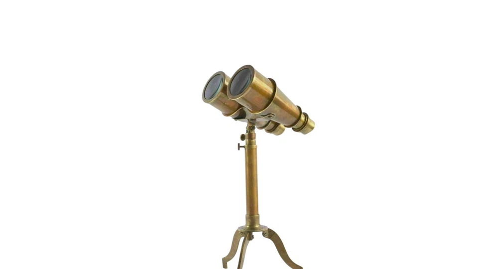 Antique Marine Brass Nautical Binocular With Tripod style Table Standing Gift - Image 1 of 3