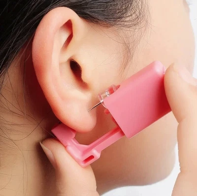 4PCS Disposable Painless Ear Piercing Gun Kit with Sterile Studs & Safe Design - Image 1 of 4