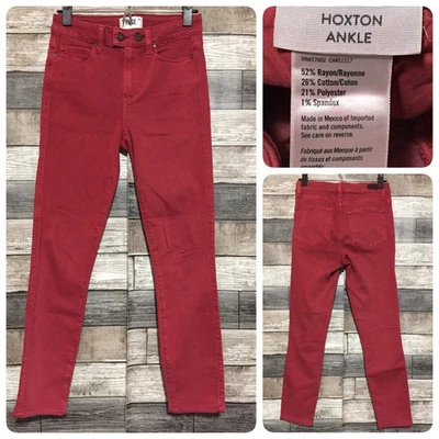 Женские джинсы Paige Hoxton 26 красные эластичные (по внутреннему шву 25) вискозная смесь - Изображение 1 из 4