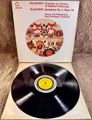 BALAKIREV GLAZUNOV HANS SCHWIEGER Russian Folk / Symphony 4 URANIA UR-131 Vinyl - Image 1 of 4