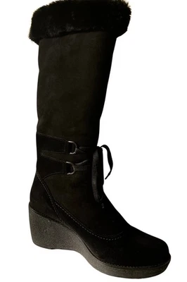 La Canadienne Viola Shearing - Botas de gamuza forradas para mujer 7 negras Foto 1 de 4