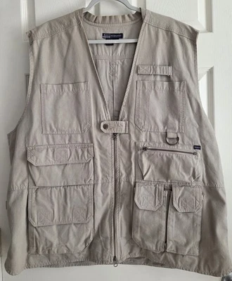 5.11 Tactical Series Men's 100% Cotton Cargo Khaki Tan Utility Vest. Size 2XL - Image 1 of 4