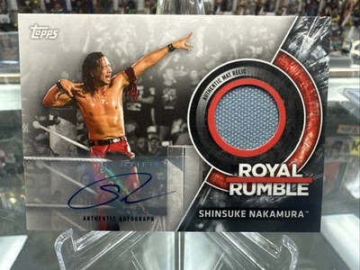 2018 Topps WWE  Shinsuke Nakamura Royal Rumble Mat Relic Auto /10 - Image 1 of 2