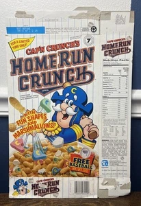 Vintage Collectible Cereal Box Quaker Cap'n Crunch HOME RUN CRUNCH 1997 Baseball - Picture 1 of 3