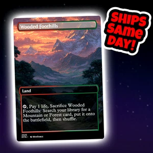 Wooded Foothills - Custom Art Magic: The Gathering Playtest Card - Commander EDH - Picture 1 of 4