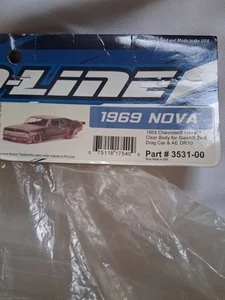 Pro-Line Clear RC Body 69 Chevy Nova 1/8 Scale (No Prep Drag) - Picture 1 of 3