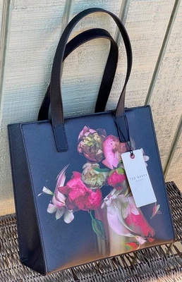 Ted Baker London Seacon The Icon Tote Bag Medium Noir Floral Dream NWT - Image 1 of 4