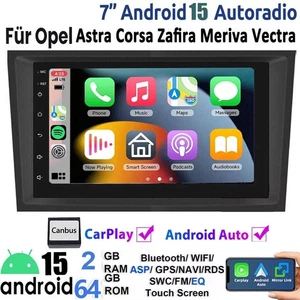 Für Opel Corsa C D Zafira B Astra G H Android 15 Apple Carplay Autoradio GPS RDS - Bild 1 von 11