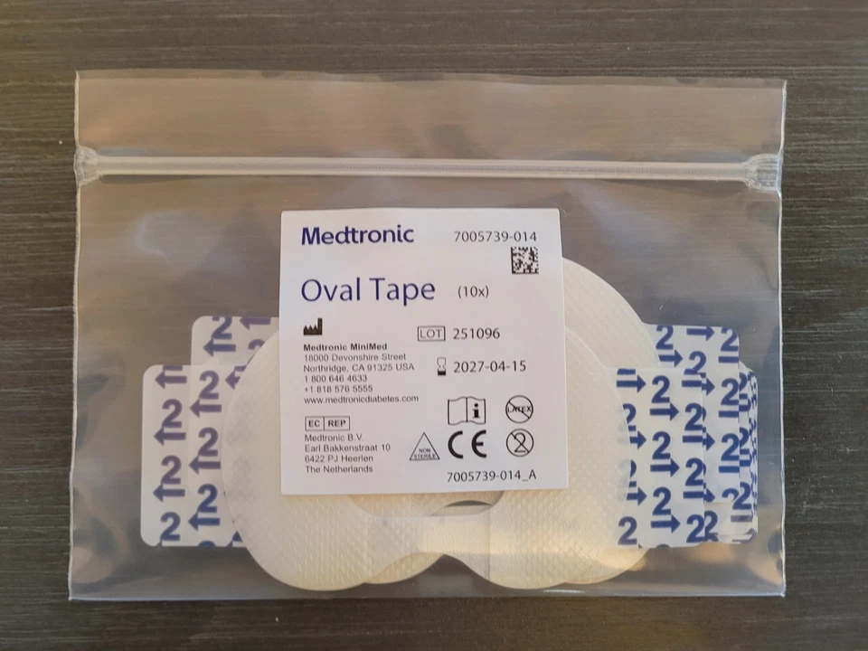 Cinta ovalada Medtronic MiniMed (EXP. 4/15/2027) Foto 1 de 1