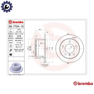 2x BRAKE DISC 08.7724.10 FOR VW LT/Mk/II/Bus/28-35/Platform/Chassis/28-46/Van - Picture 1 of 10