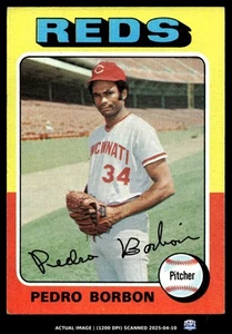 1975 Topps #157 PEDRO BORBON EX-MT Cincinnati Reds - Picture 1 of 2