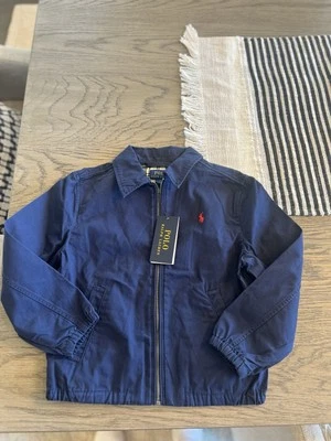 Chaqueta Polo Ralph Lauren Niños Azul Marino Algodón Cremallera Talla 5 Nueva con Etiquetas Foto 1 de 4