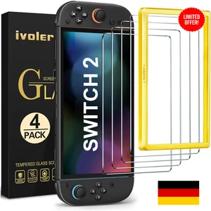 Nintendo Switch 2 Schutzglas mit Positionierhilfe | HD-Klar | Anti-Kratz und 9H - Bild 1 von 8