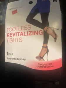 Medias revitalizantes Hanes Stylessentials sin pies negras pierna súper opaca talla B - Imagen 1 de 2