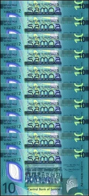 Samoa 10 Tala, 2023 ND, P-48, UNC Replacement Polymer X 10 PCS - Image 1 of 2