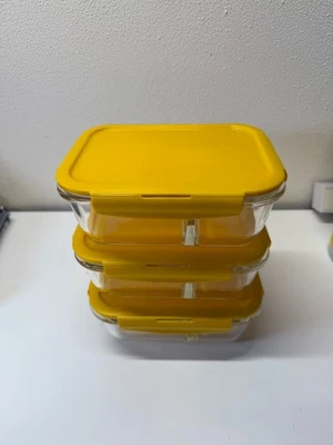 LocknLock Glass Meal Prep Containers Set of 6 Divided 2-Compartment w/ Lids - Image 1 of 4