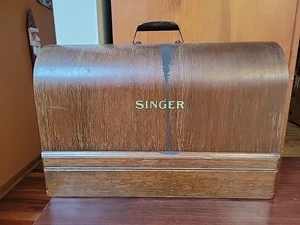 Vintage Singer Nähen Holzkoffer NUR Bugholzkuppel LESEN  - Bild 1 von 24