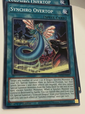 YUGIOH MP24-EN371 Synchro Overtop Common 1st Edition NM - Image 1 of 2